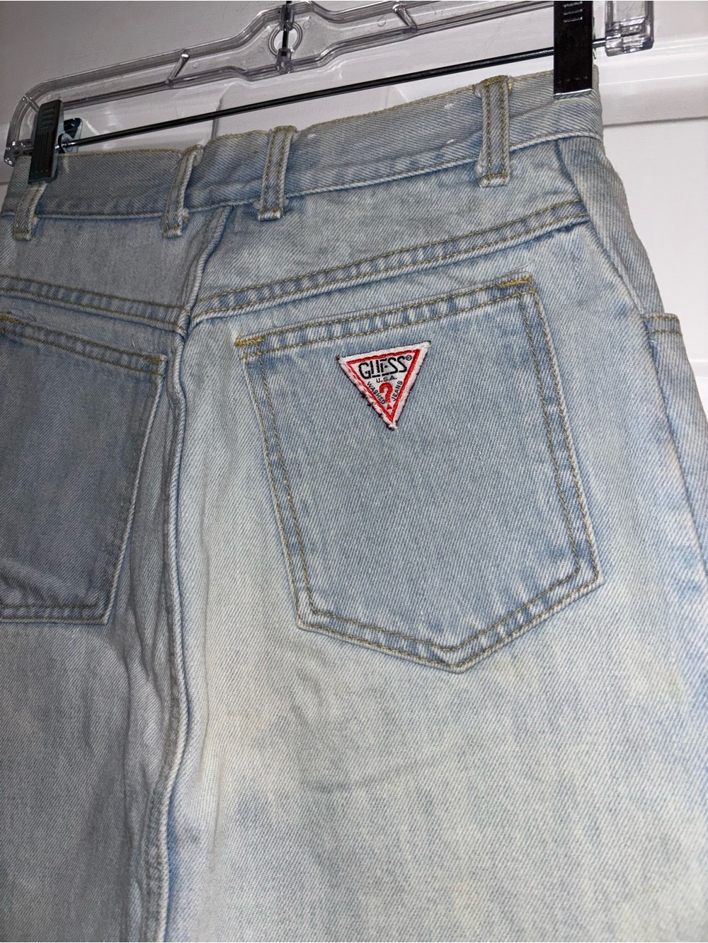 Vintage GUESS Acid Wash Denim A-Line Skirt - Picture 5 of 5